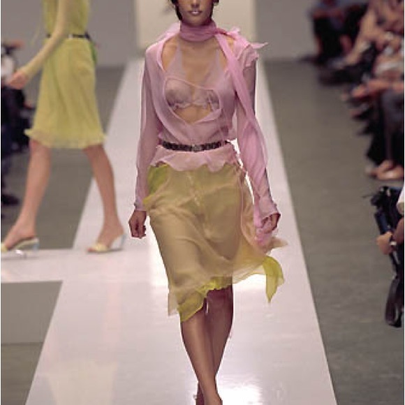 RARE Fendi S/S 2000 Pink Silk Chiffon Top! - Picture 2 of 8